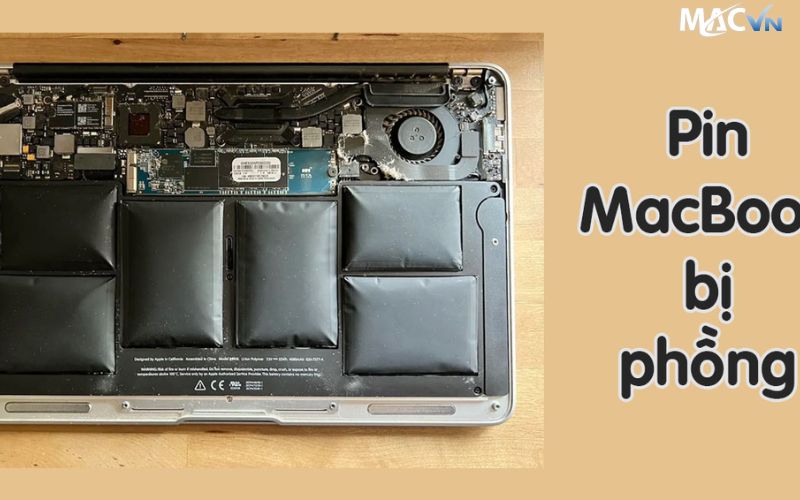 pin phong cua macbook khi pin can kiet Pin Macbook chai bao nhiêu thì nên thay pin! Pin phồng của macbook Khi pin cạn kiệt