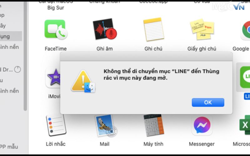 Khắc phục lỗi không thể xóa ứng dụng trên Macbook