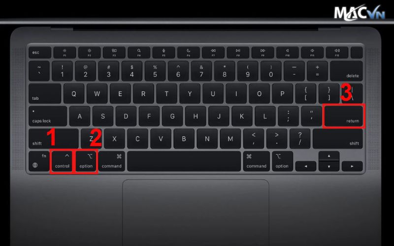 Cách xuống dòng trong Excel Mac bằng tổ hợp phím Control + Option + Enter