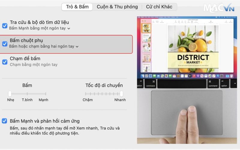 thao tac bam chuot phu Trackpad Là Gì? Các Thao Tác TrackPad MacBook Mà Bạn Nên Biết Bấm chuột phụ bằng Trackpad Trên Macbook