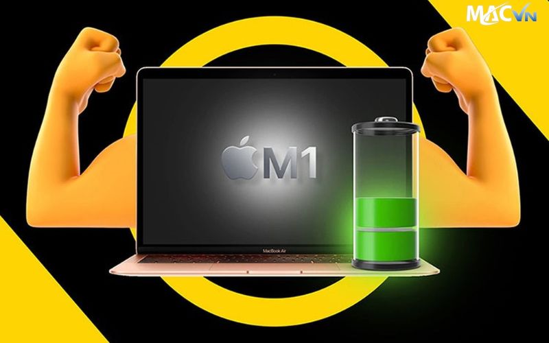 Thời lượng pin dài cho dòng MacBook Air M1