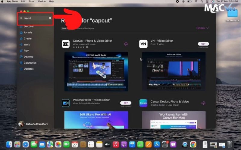 cach 1 tai capcut cho macbook tren appstore Cách Tải CapCut Cho Macbook Đơn Giản Và Nhanh Chóng Cách 1 của hướng dẫn cách tải CapCut cho Macbook