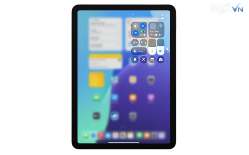 cach su dung bang dieu khien nhanh Các Cách Sử Dụng iPad Pro M4 Đơn Giản Mà Bạn Nên Biết Các bước để sử dụng bảng điều khiển nhanh