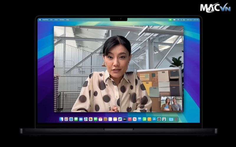 he thong camera 12mp centre stage moi Tất tần tật MacBook Pro M4 có gì mới? Hệ thống Camera 12MP Centre Stage mới của Macbook Pro M4