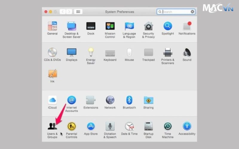 Hướng dẫn các bước tạo tài khoản khách trên MacBook Air 