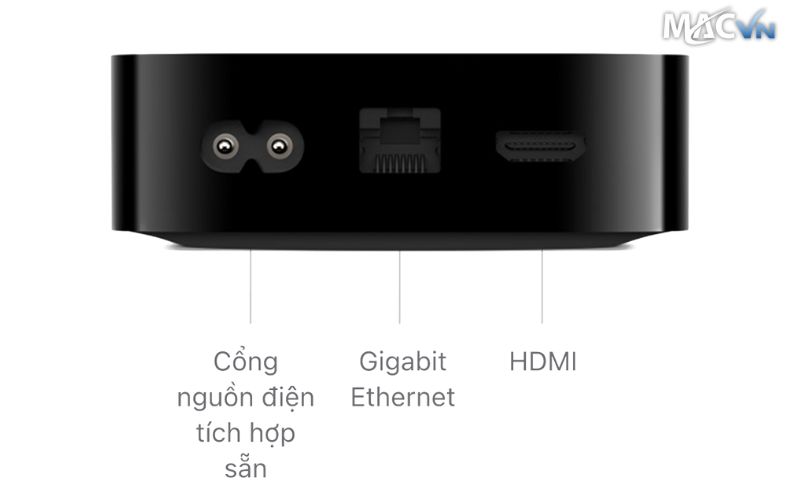 Kết Nối Mạng Có Dây với Cổng Ethernet của Apple TV 2022 4K 128GB Ethernet