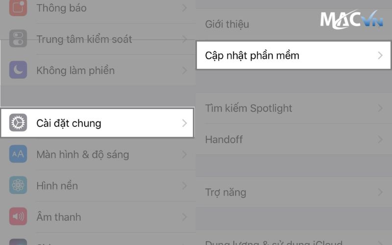 Cập nhật iOS hoặc khôi phục cài đặt gốc