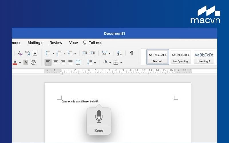 Kích hoạt tính năng soạn văn bản bằng giọng nói trên Macbook