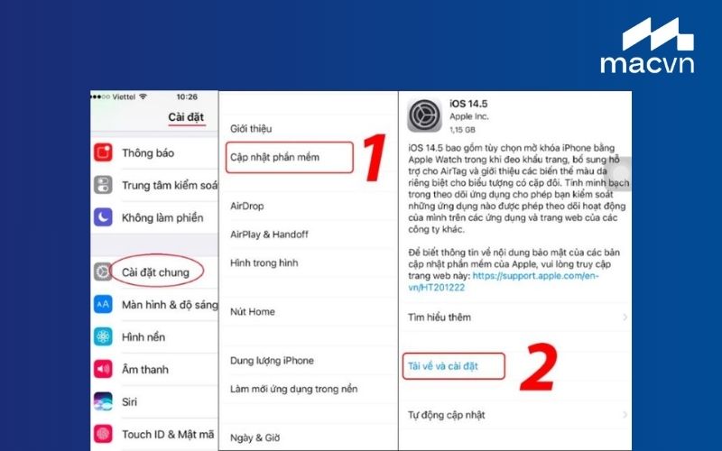 Cập nhật iOS hoặc khôi phục iPad
