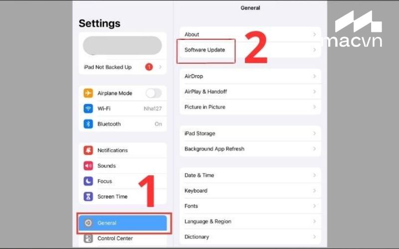 Cập nhật lại phần mềm iOS
