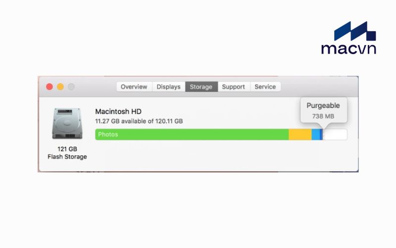 Ổ cứng macbook bị đầy
