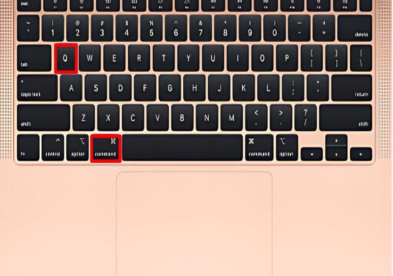 Ấn tổ hợp phím Command + Q