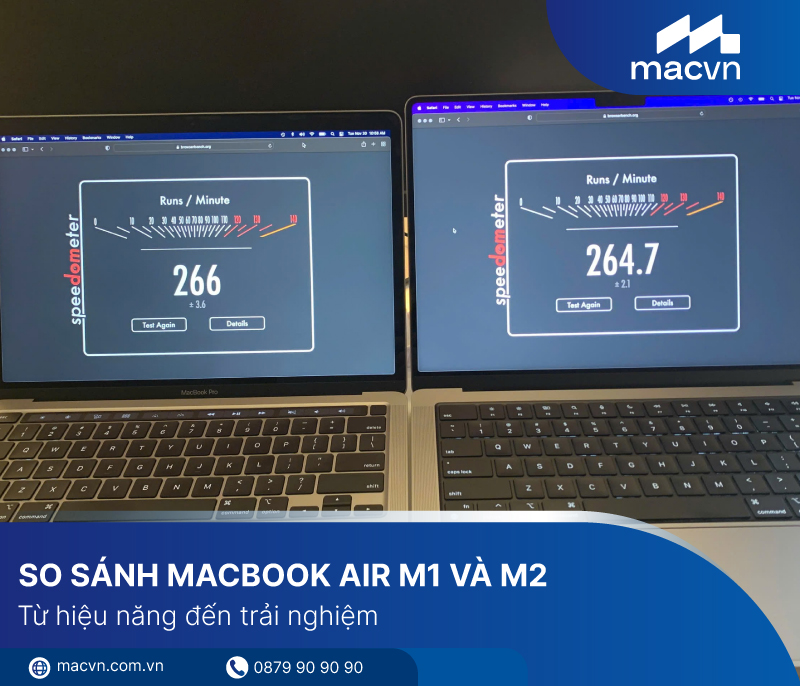 So sánh MacBook Air M1 và M2 chi tiết để thấy điểm khác biệt