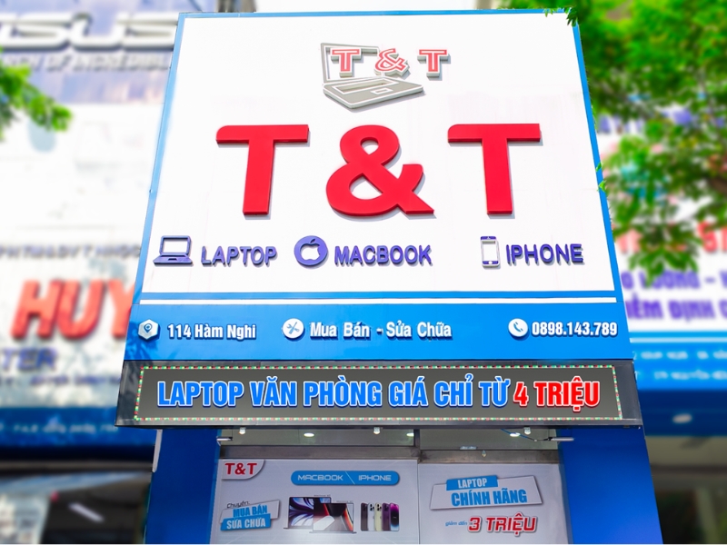 T&T Center là một trong những hệ thống sửa chữa Macbook quy mô lớn tại Đà Nẵng